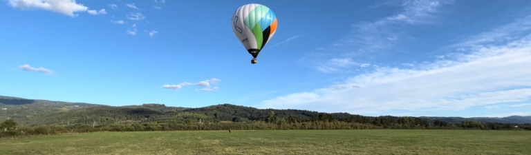 Décollage d&rsquo;un ballon sur l&rsquo;aérodrome d&rsquo;Ambert