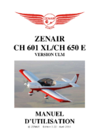 manuel d&rsquo;utilisation du Zenair 650EI